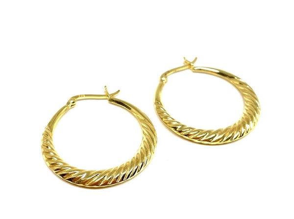 gold plated twisted earrings