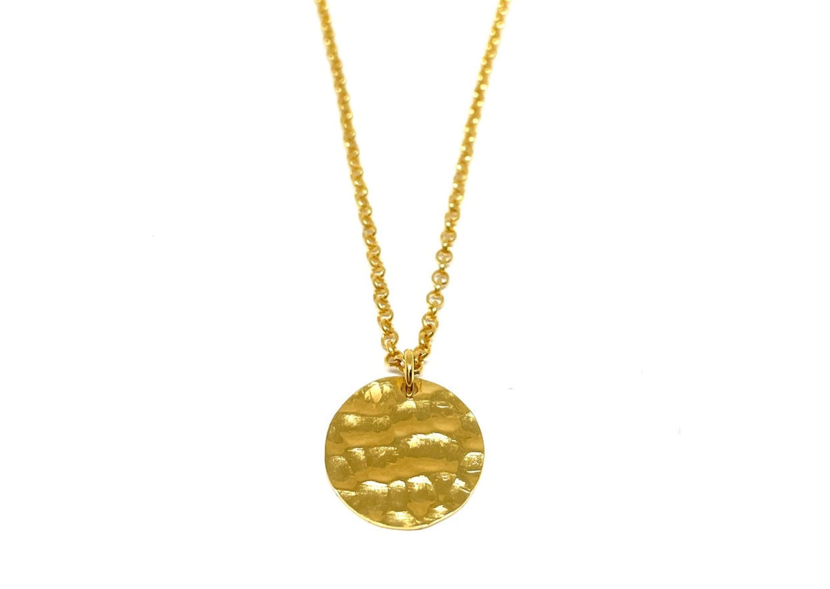 Hammered hot sale coin necklace